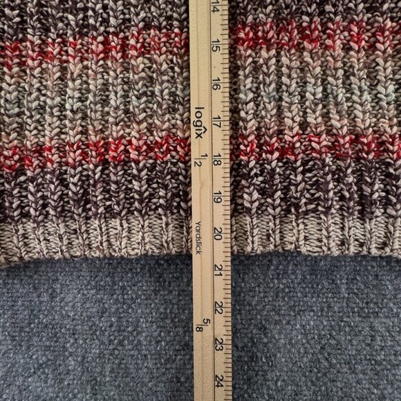 J. Crew Sweater Vest Women's Small Striped Knit Warm Beige Colorful Turtleneck - Picture 3 of 13